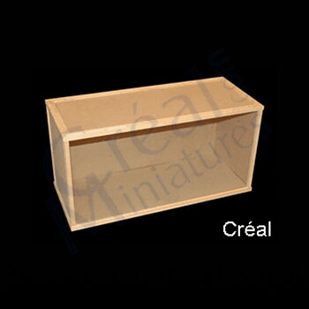 Omålad rumsbox/tittskåp med plexiglas