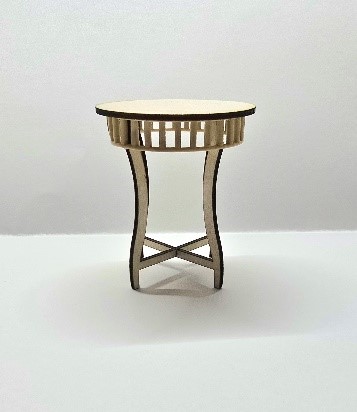 Round table - curved legs - kit from Miniatures by ES