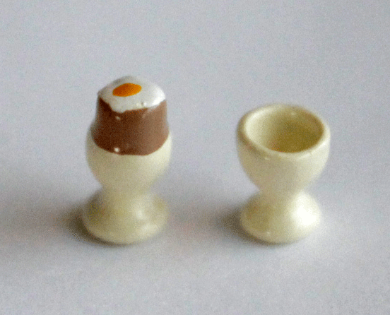 Egg cups with egg