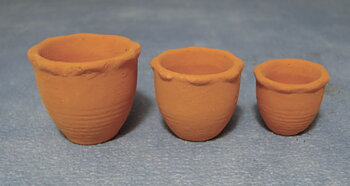 Flowerpot, terracotta set of 3
