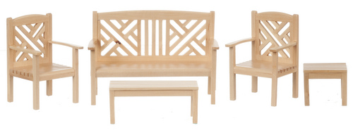 Garden furniture set oak