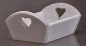 Tray with hart white