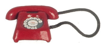 Telephone red metallic