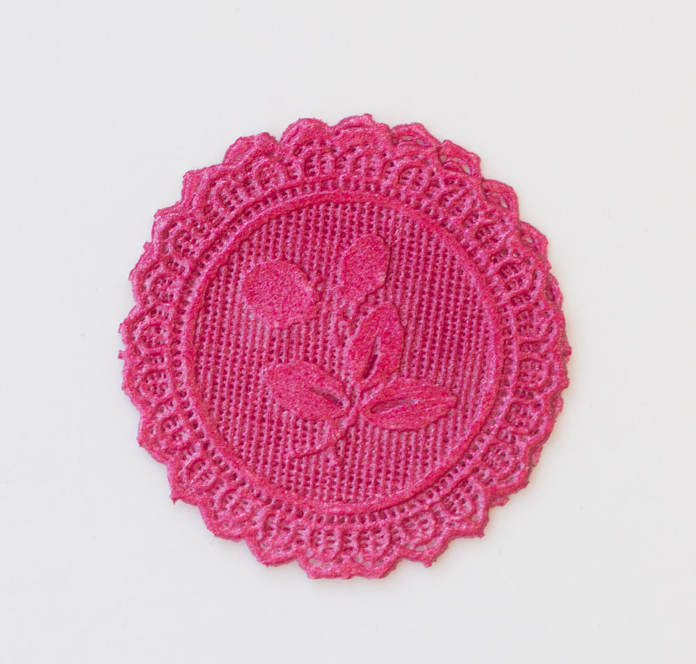 Pink round table mat