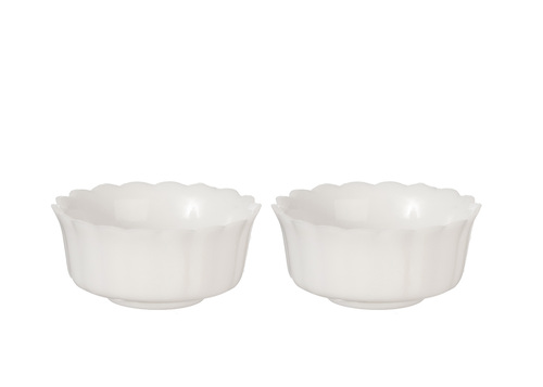 Vita plastskålar, 2 st