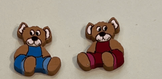 Teddies 2 pcs, walldecorations