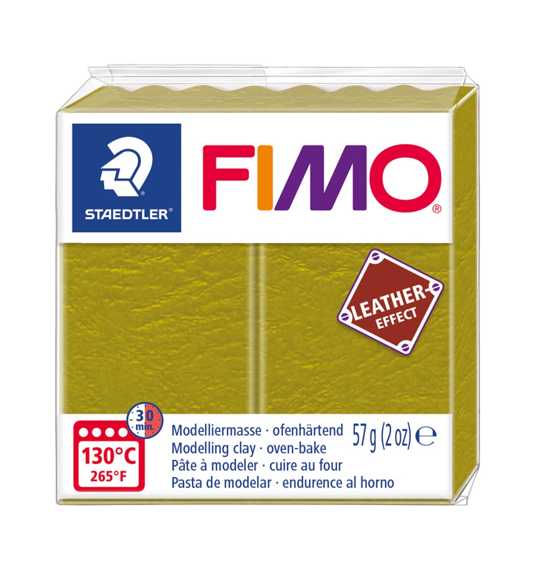 Fimo 57 gr leather effect Olive