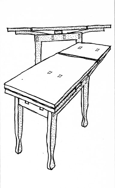 Bord äpplet med utdragsskivor - byggsats - 5
