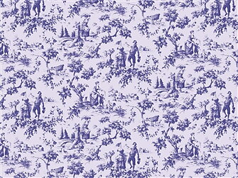 Wallpaper Toile de jouy Blue