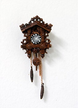 Cuckoo clock - kit in white metall