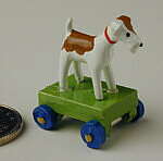 Hand painted dog in metal