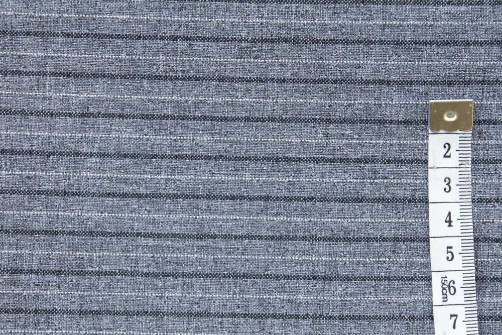 Grey striped cotton fabric