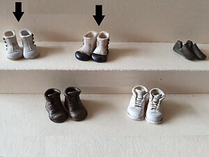Unpainted victorian child's button up shoes - from Art of Mini