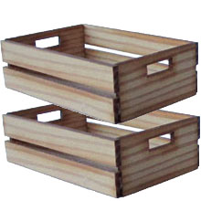 Two rustic slatted boxes - kit from Jane Harrop