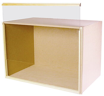Omålad rumsbox/tittskåp med plexiglas