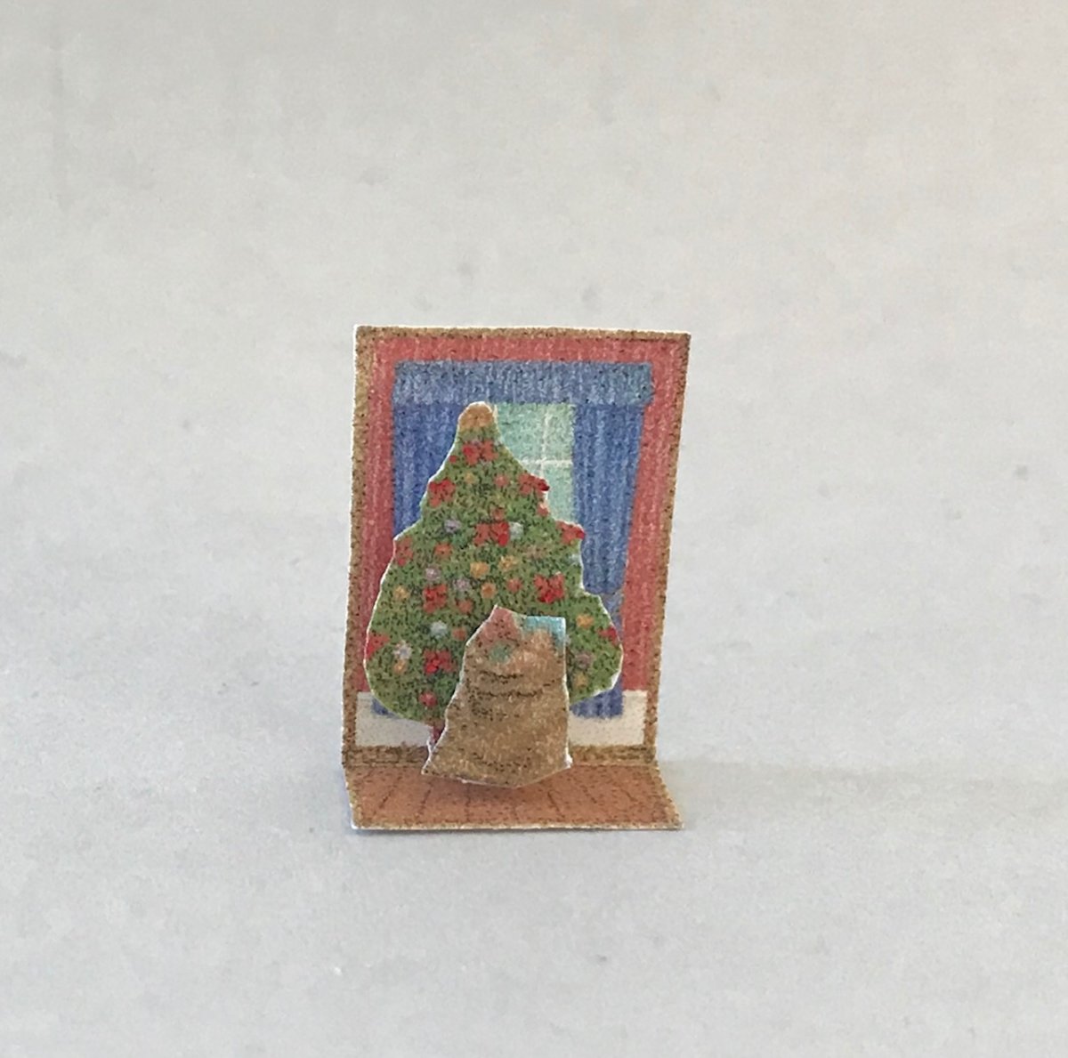 Christmas card with tree - handmade by Tant Grön