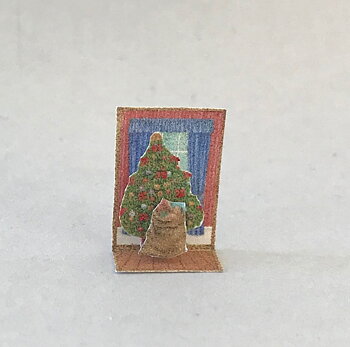 Christmas card with tree - handmade by Tant Grön