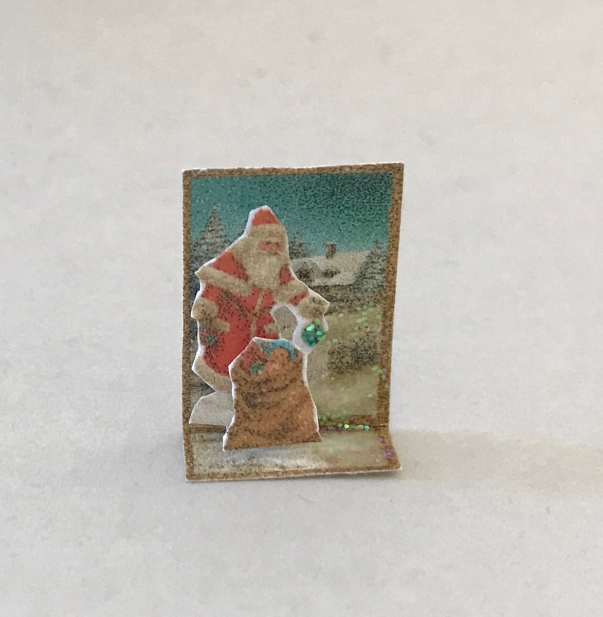 Christmas card with Santa Claus - handmade by Tant Grön