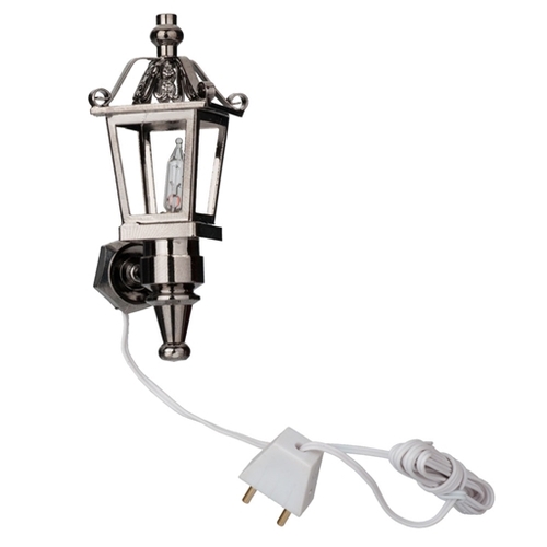 Outdoor light, nickel, with wire