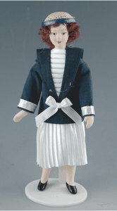 Woman in sailor dress