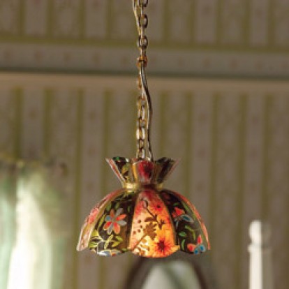 Tiffany light, black and pink, porcealin