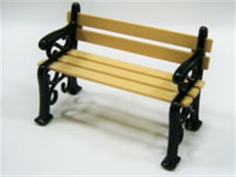 Garden bench 1:24 green sides