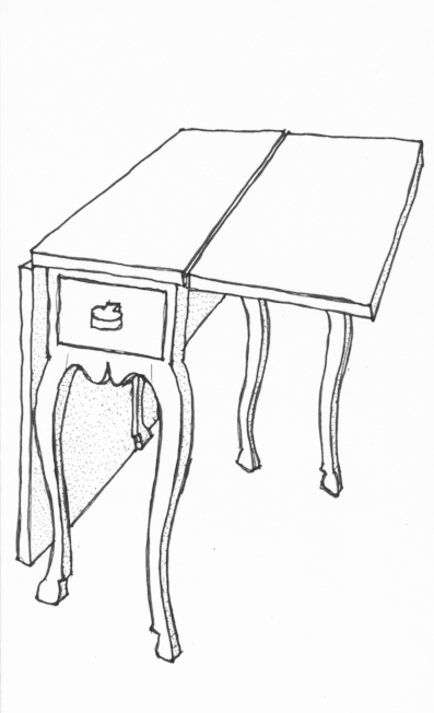 Gateleg table rokoko - kit - 5