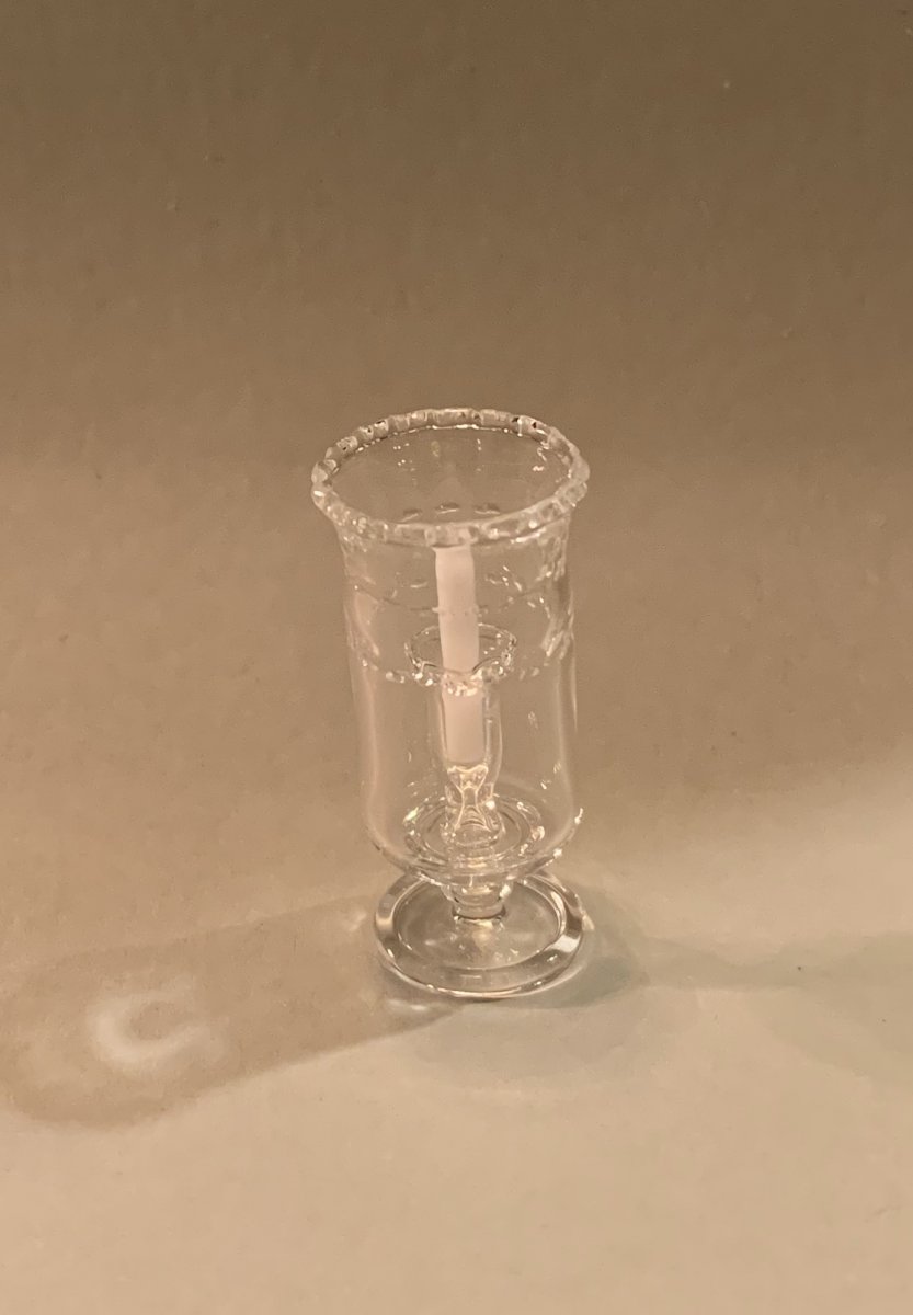 Handblåst stormlykta i glas - engelskt hantverk