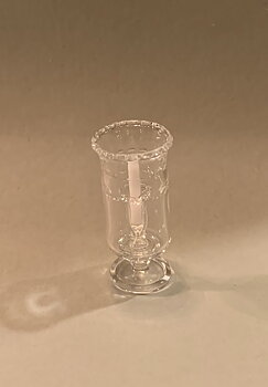 Handmade glass hurricane lamp- handmade in UK