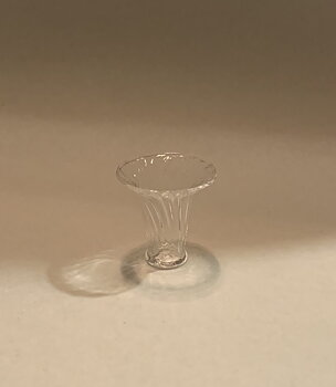 Glass tulip vase - handmade in UK
