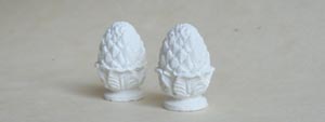 Two small pineapple finial- hard casting plaster