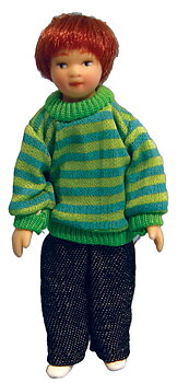 Boy in green sweater