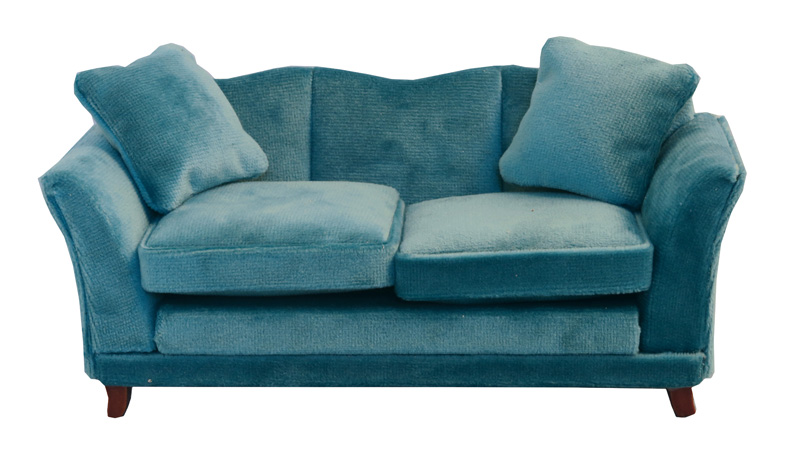Sofa in velvet - turqouise