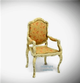 Rococo chair 1 - kit from Melissas Miniature