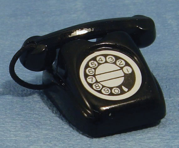 Telefon svart metall