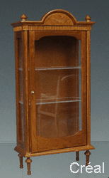 Display cabinet  cherry wood- Louis XVl-style