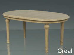 Unpainted dining table - Louis XVl-stil