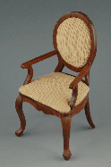 Karmstol i Louis XVI-stil - körsbärsträfärgad