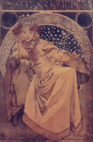 Tavla Art Nouveau vinterdrottning - Från Melissas miniatyrer