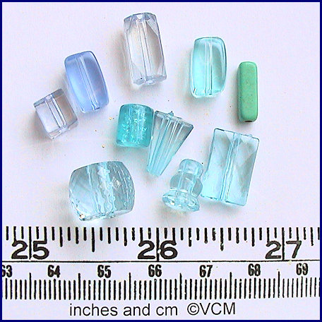 Material for perfume bottles - pretty blue -- kit from Valerie Claire Miniatures
