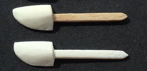 Dough-scraper with bare wood handle- handmade by Elaine Mossberg
