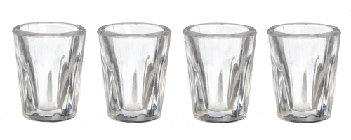Fyra glas i plast