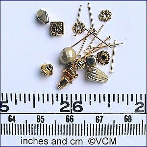 MAKE 10 GOLD PERFUME BOTTLE TOPS- kit from Valerie Claire Miniatures