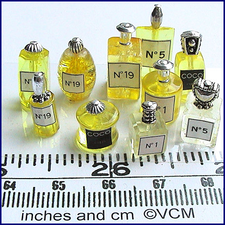 Material for perfume bottles - Yellow - kit from Valerie Claire Miniatures