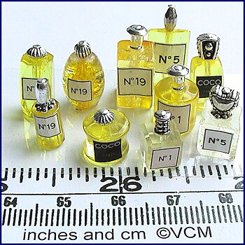 Material for perfume bottles - Yellow - kit from Valerie Claire Miniatures