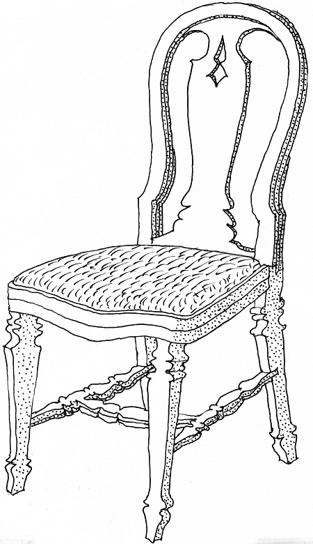 Rococo dinner chair  2 pcs - DIY kit from Kotte Toys - 4