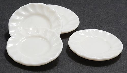 4 small white plates