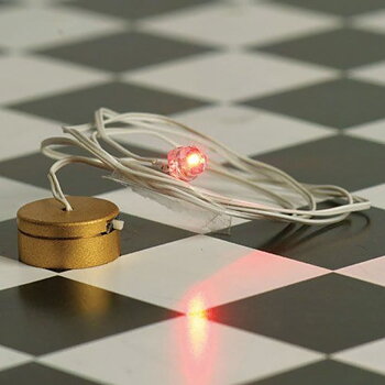 Lamp with cord to a small LED battery