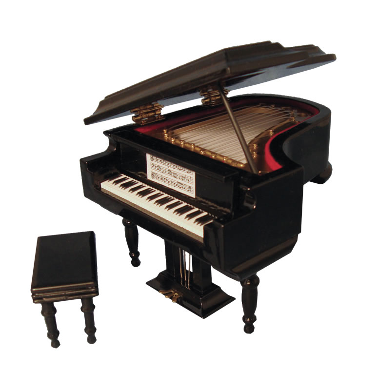 Grand piano med stol