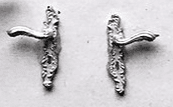 Handle, french, 2 pcs -  unpainted - from Alison Davies